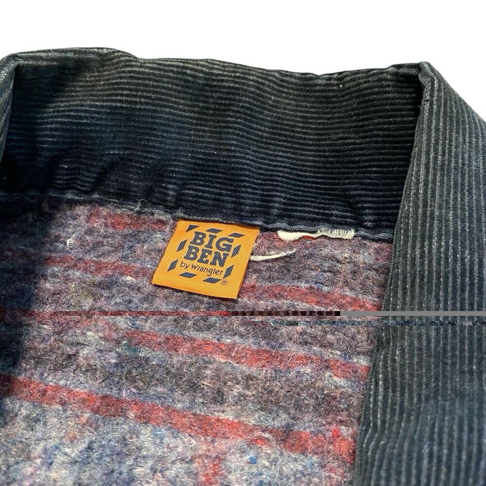 Vintage Big Ben Denim Detroit Jacket Coat Blanket Lined USA Made 70s Scoville XL - Picture 3 of 9